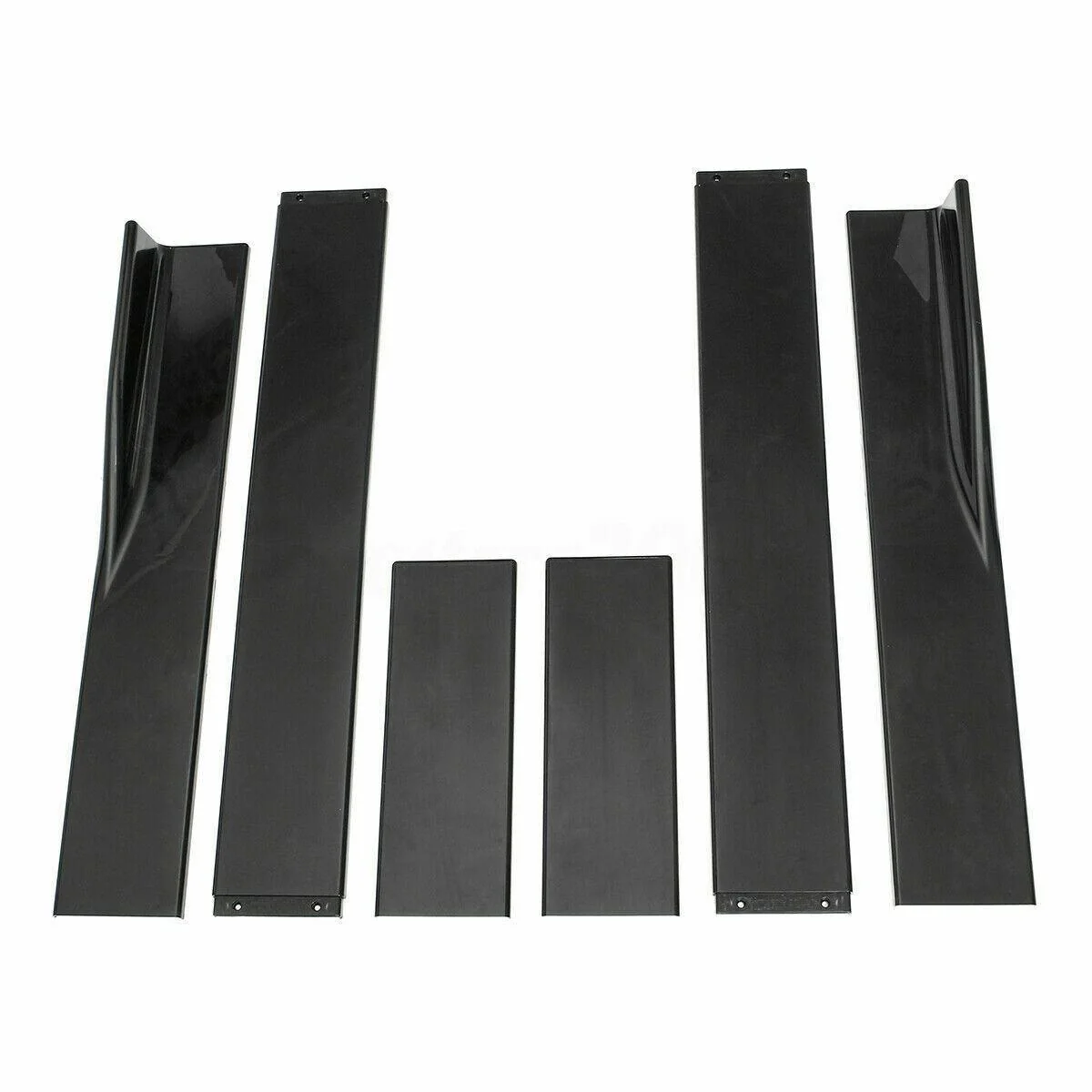 Fit BMW Side Skirt Extensions Splitters Lip Polypropylene 78.7"/2m (Gloss Black) - Image 9