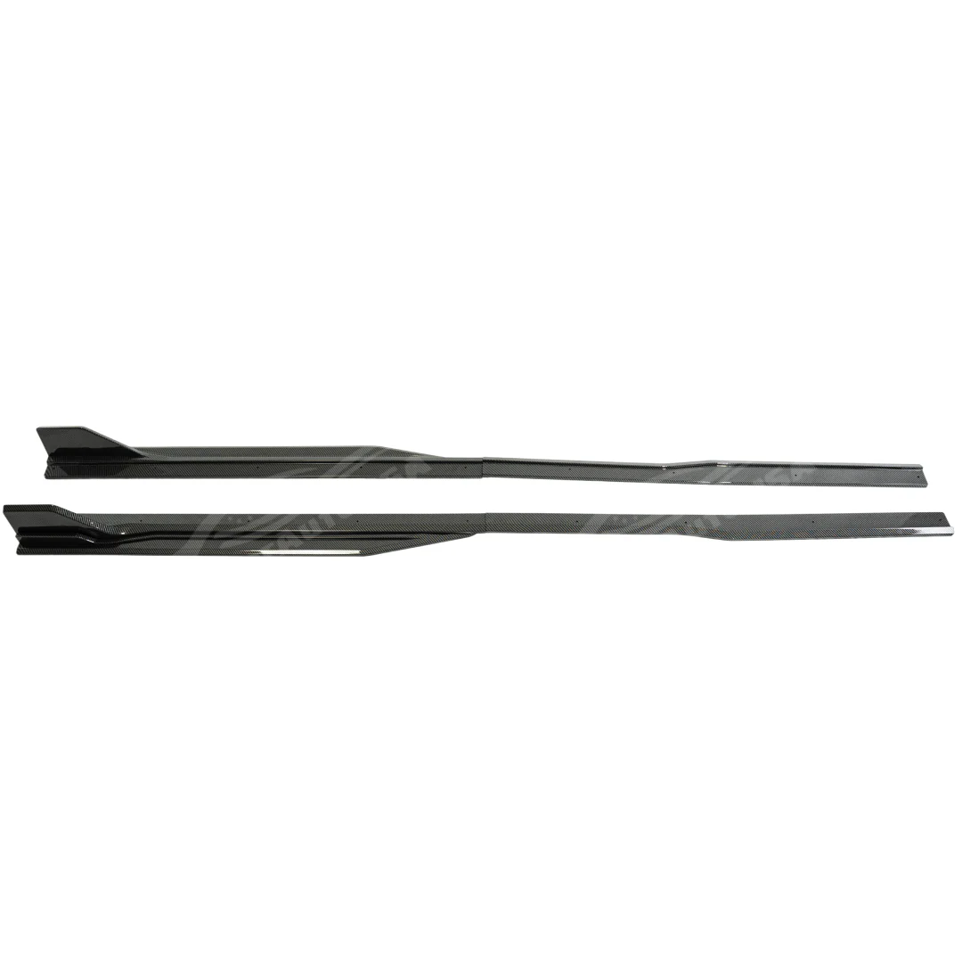 GT 500 Style Carbon Fiber Print Side Body Skirt Splitter Under Spoiler Rocker Panel For 2024-2026 Ford Mustang S650 - Image 8