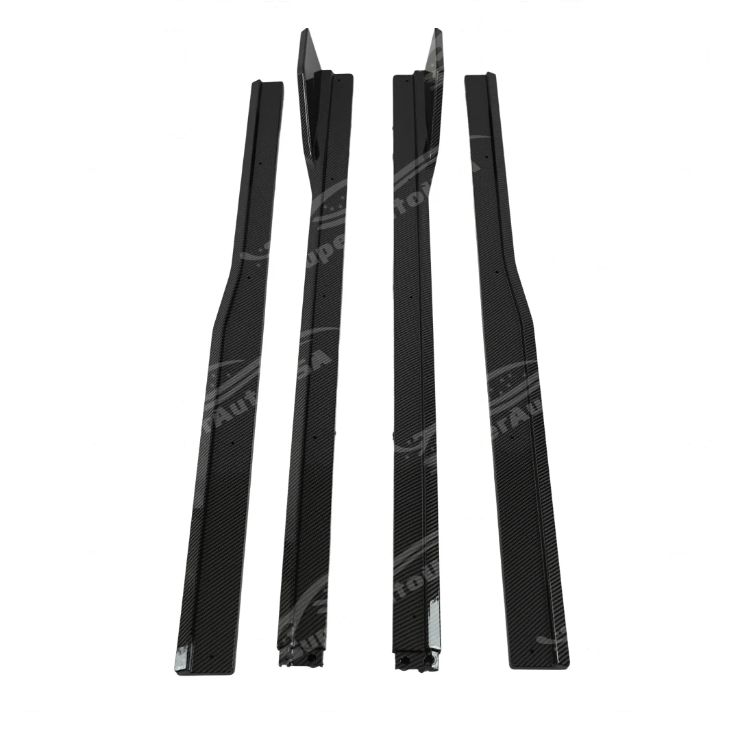 GT500 Style Carbon Fiber Print Side Skirt Body Kits Splitter With Wing For 2024-2026 Ford Mustang S650 - Image 8