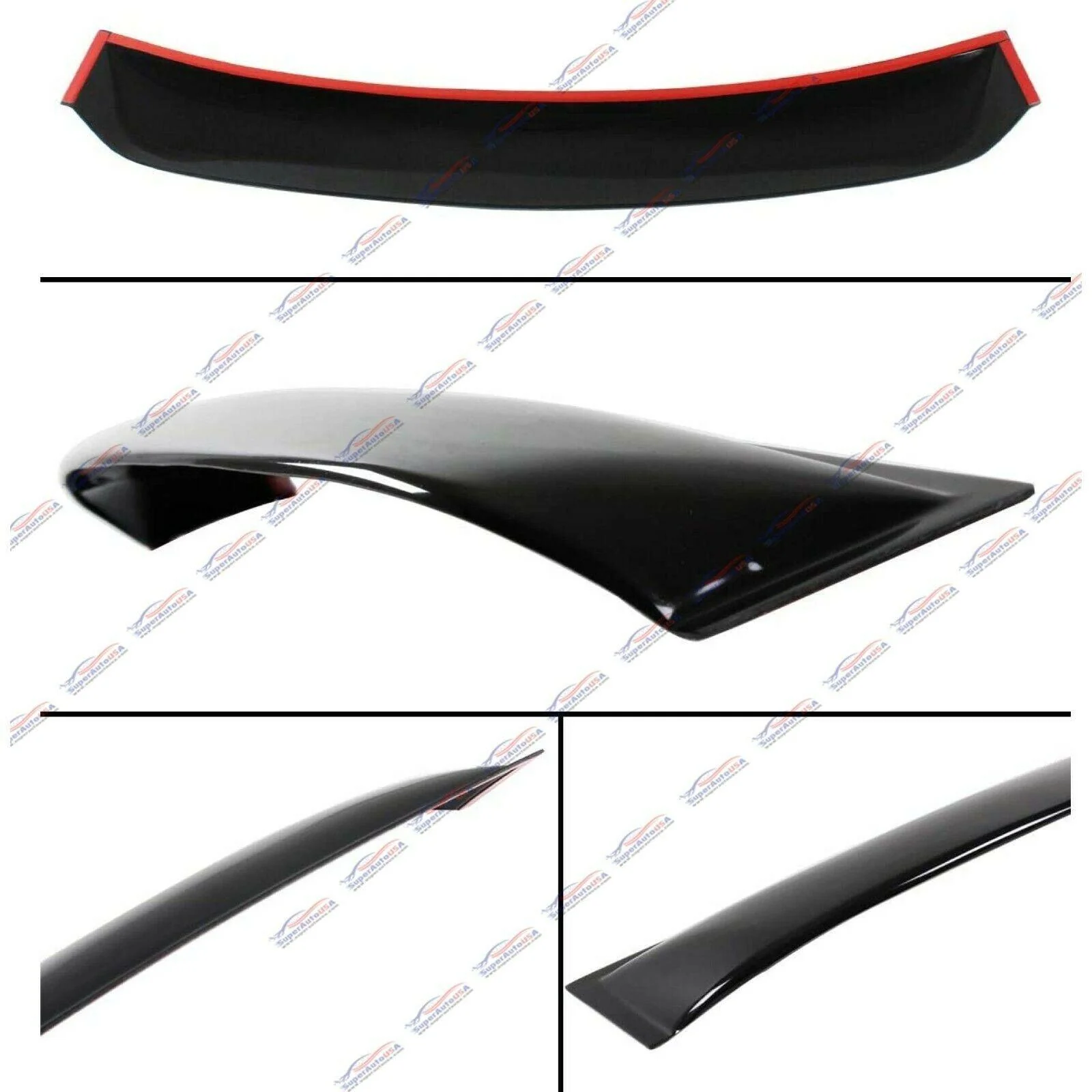 Fit 2008-2012 Honda Accord Sedan Rear Roof Window Spoiler Deflector - Image 3