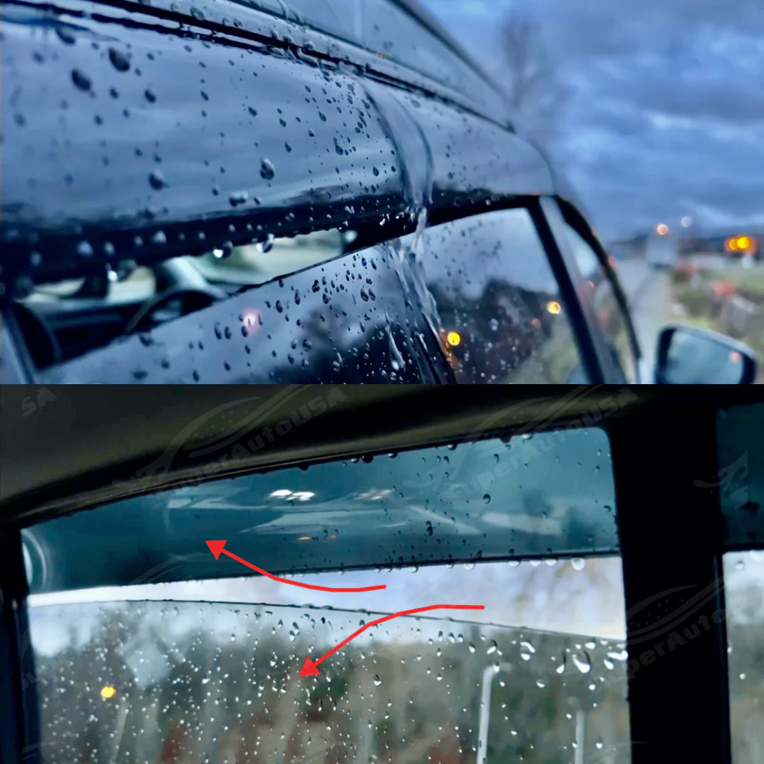 In-Channel Rain Guard Side Window Visor Vent Deflectors For Subaru Impreza Hatchback Model 2017-2025 - Image 2