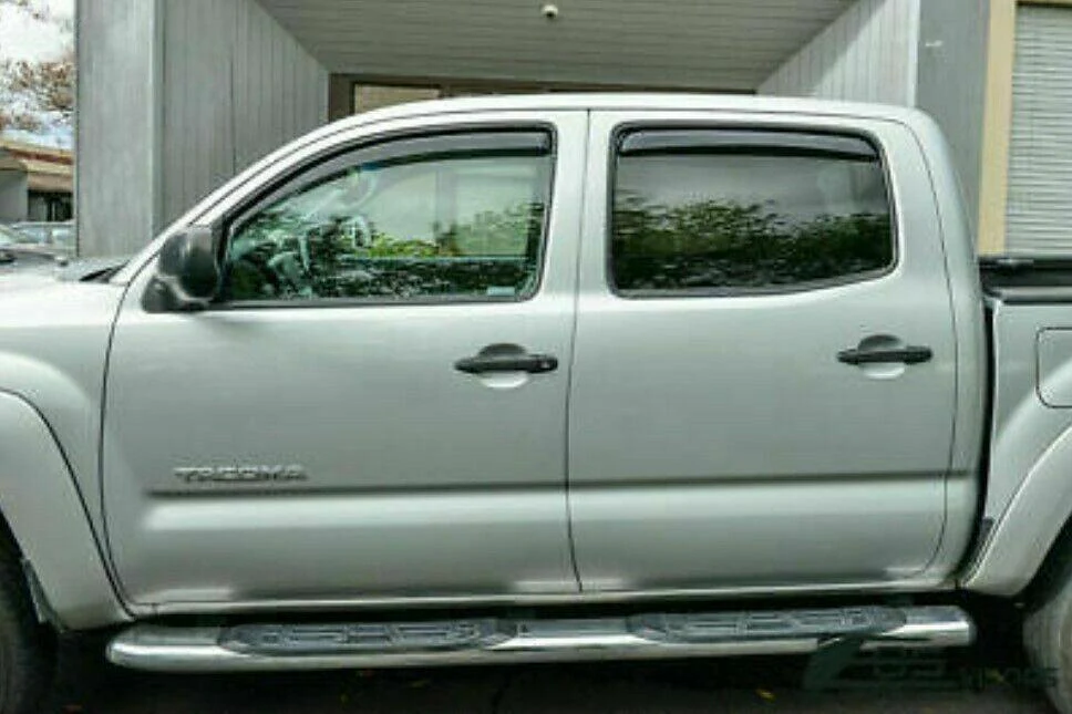 Fit 2016-2023 Toyota Tacoma In-Channel Vent Window Visors Rain Sun Wind Guards Shade Deflectors - Image 2