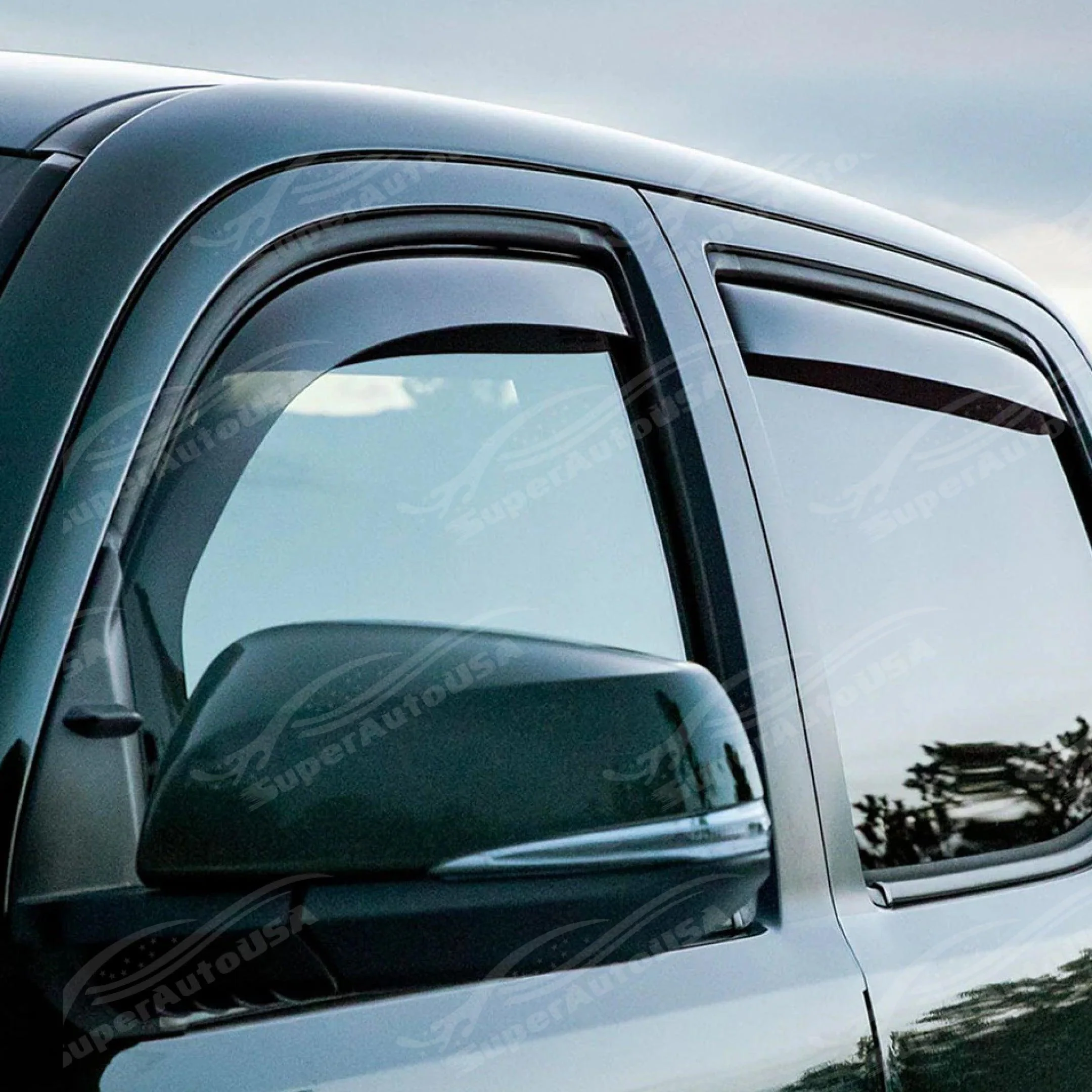 Fit 2016-2023 Toyota Tacoma In-Channel Vent Window Visors Rain Sun Wind Guards Shade Deflectors - Image 6
