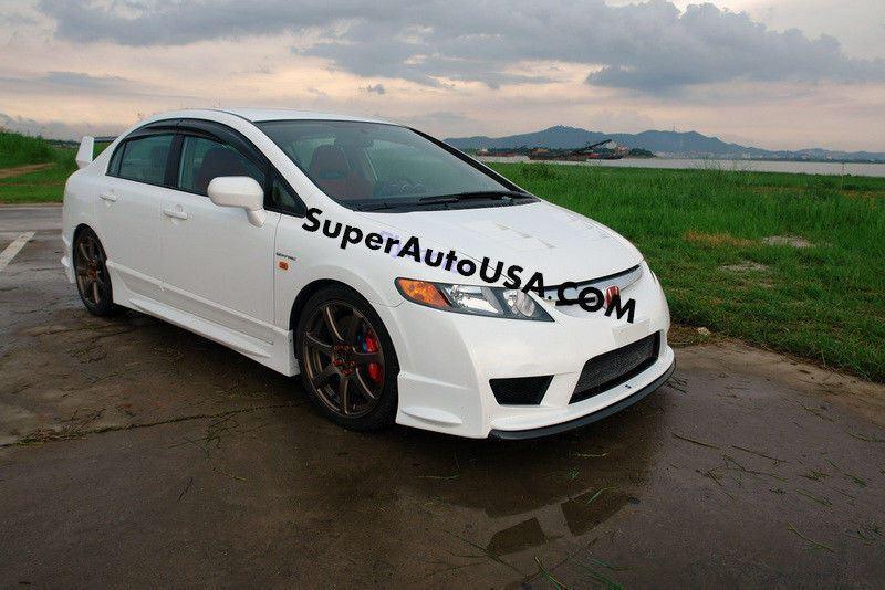 Fit 2006-2011 Honda 8TH CIVIC SEDAN 3D Mugen Style Vent Window Visors Rain Sun Wind Guards Shade Deflectors - Image 2