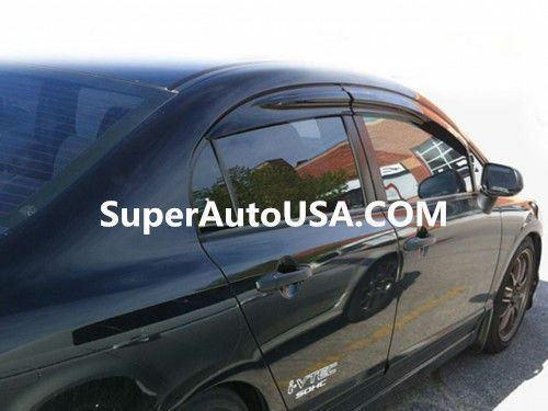 Fit 2006-2011 Honda 8TH CIVIC SEDAN 3D Mugen Style Vent Window Visors Rain Sun Wind Guards Shade Deflectors - Image 4