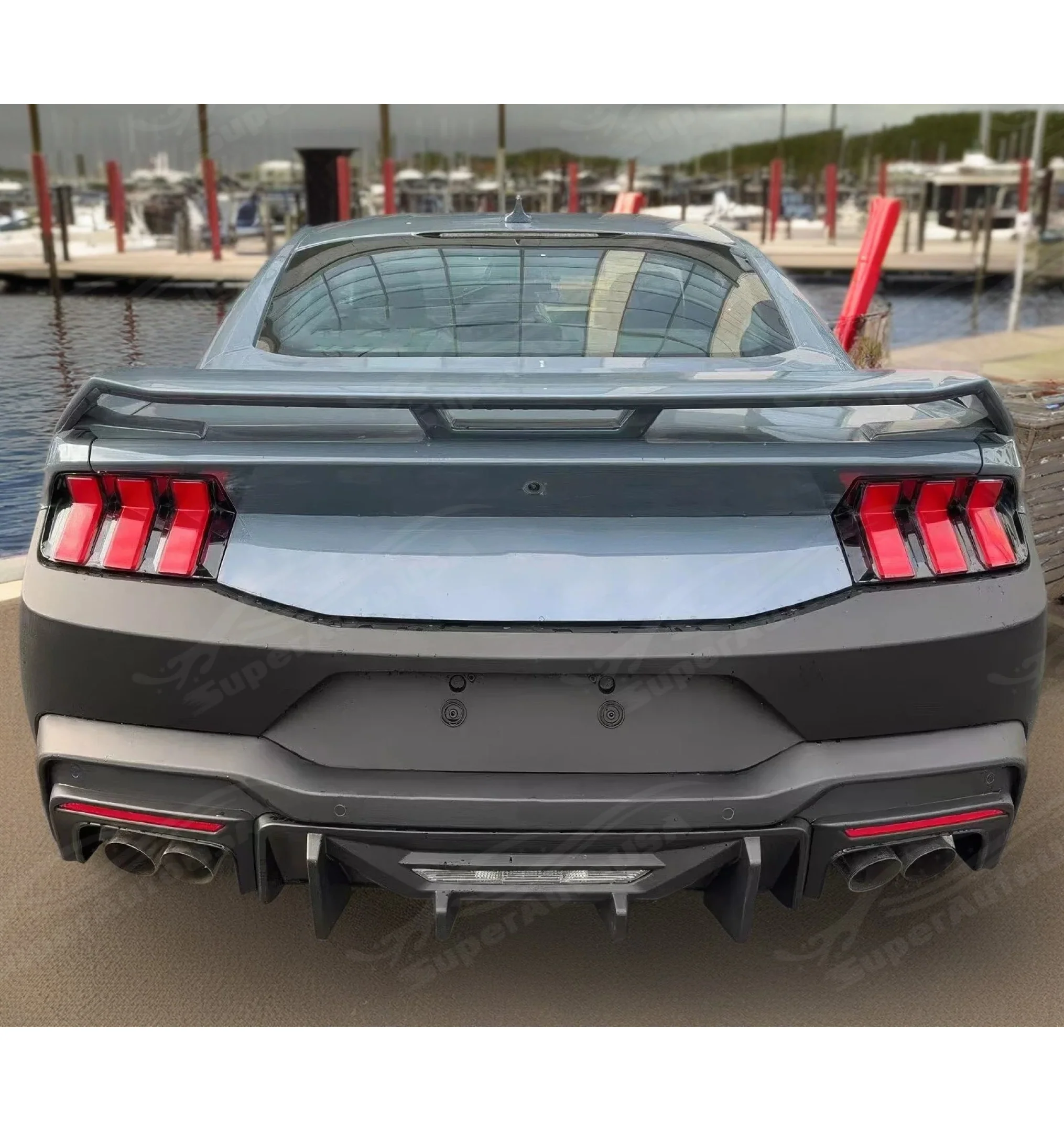 Dark Horse Competition Style Rear Bumper Cover Fits Ford Mustang 2024-2025 - Image 5