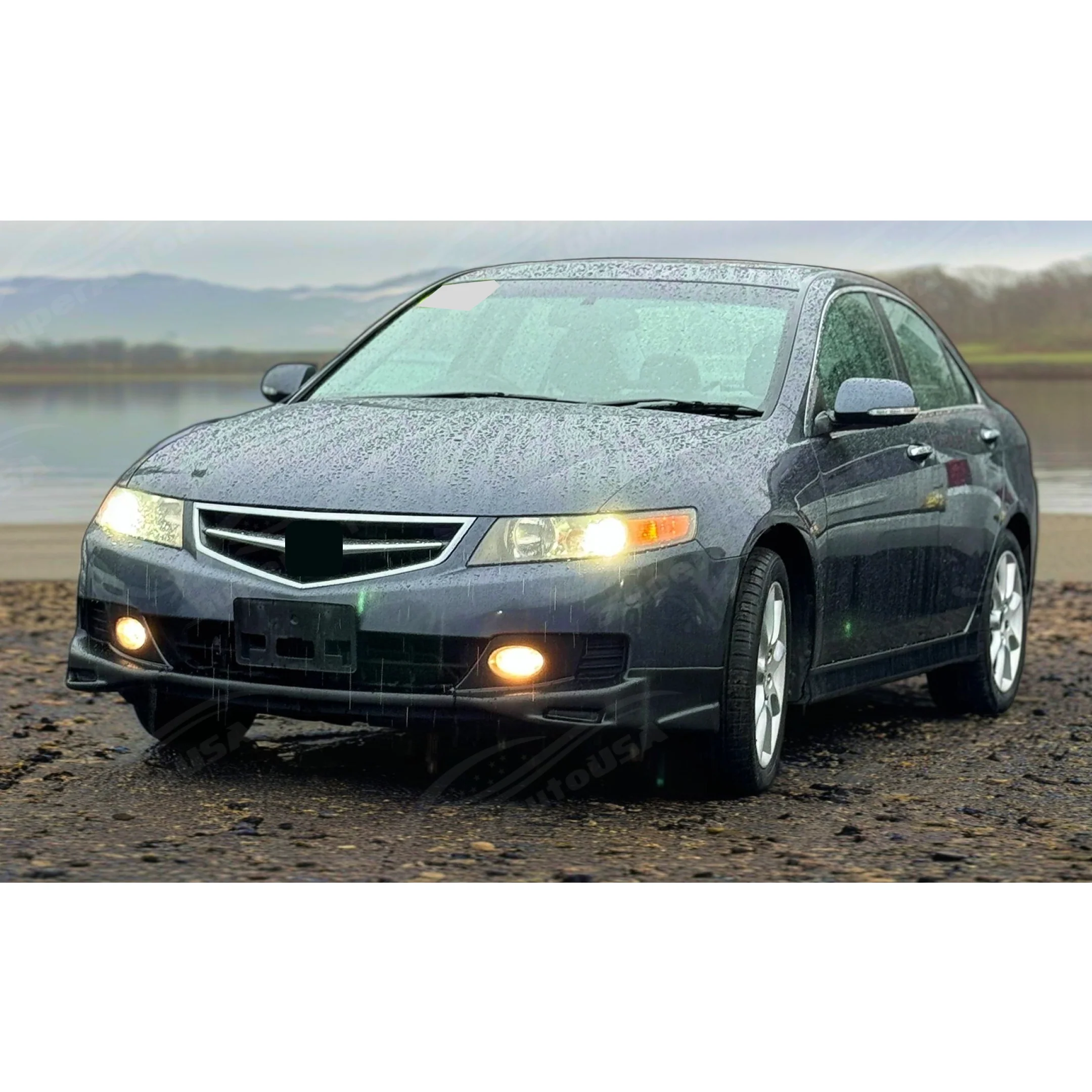 Matte Black Front Bumper Splitters Fit Acura TSX (2004-2009) - Image 6