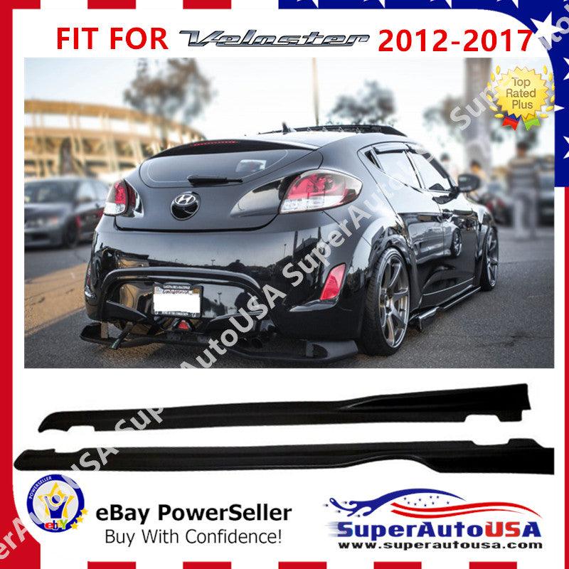 For Hyundai Veloster 2012-2017 MOD Style Side Skirts Body Kit (Unpainted Matte Black) - Image 5
