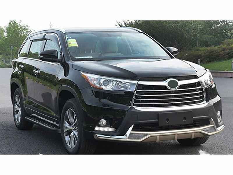 Fit 2014-2018 Toyota Highlander Clip-On Chrome Trim Vent Window Visors Rain Sun Wind Guards Shade Deflectors - Image 4