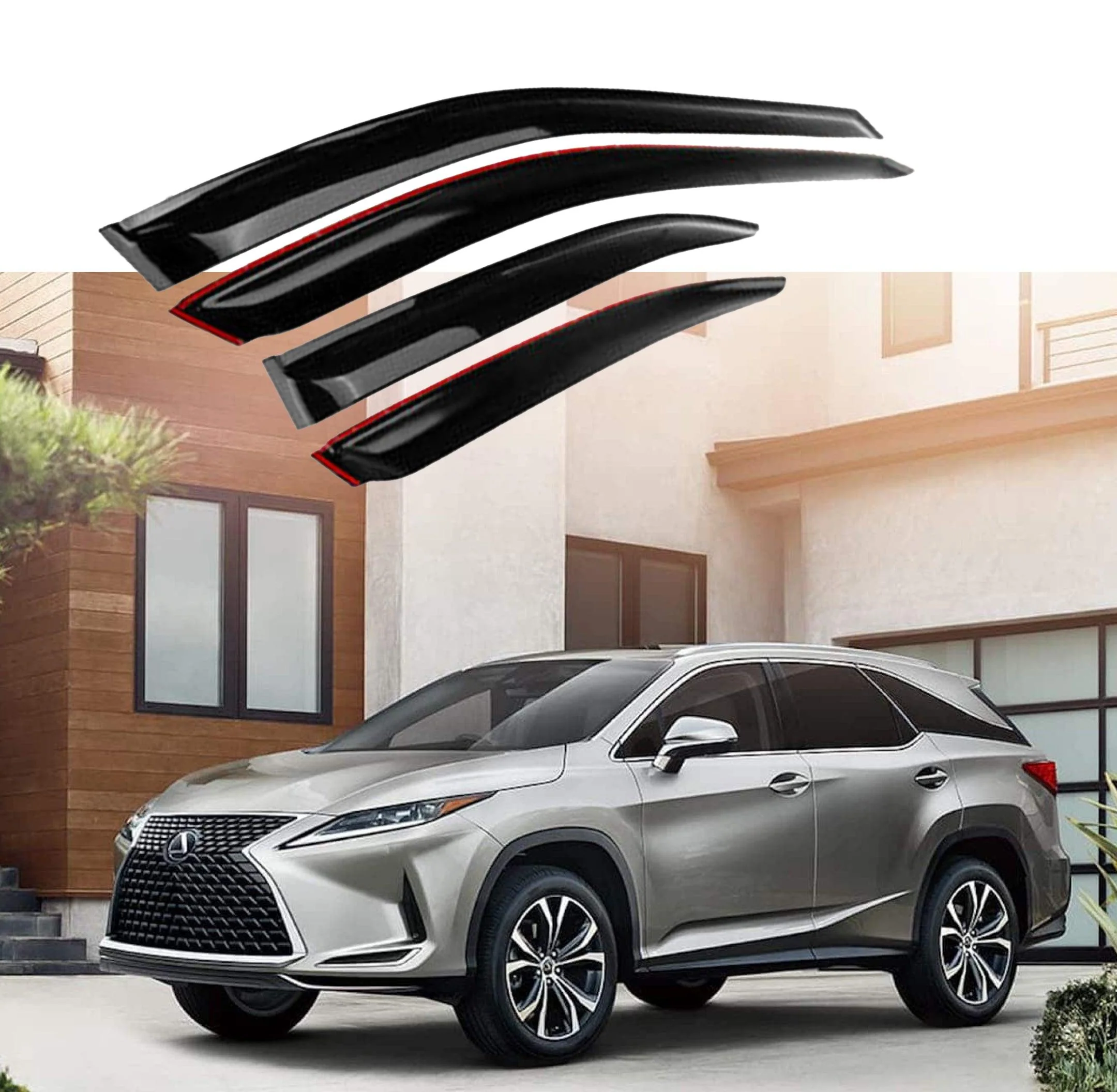 Fit 2016-2022 Lexus RX350 OE Style Vent Window Visors Rain Sun Wind Guards Shade Deflectors