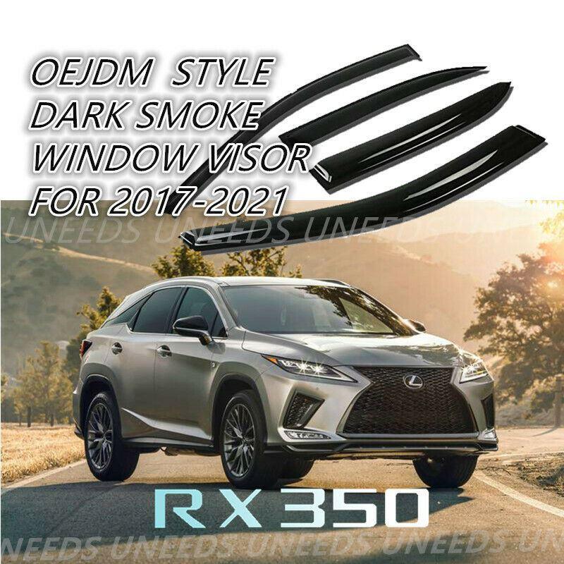 Fit 2016-2022 Lexus RX350 OE Style Vent Window Visors Rain Sun Wind Guards Shade Deflectors - Image 2