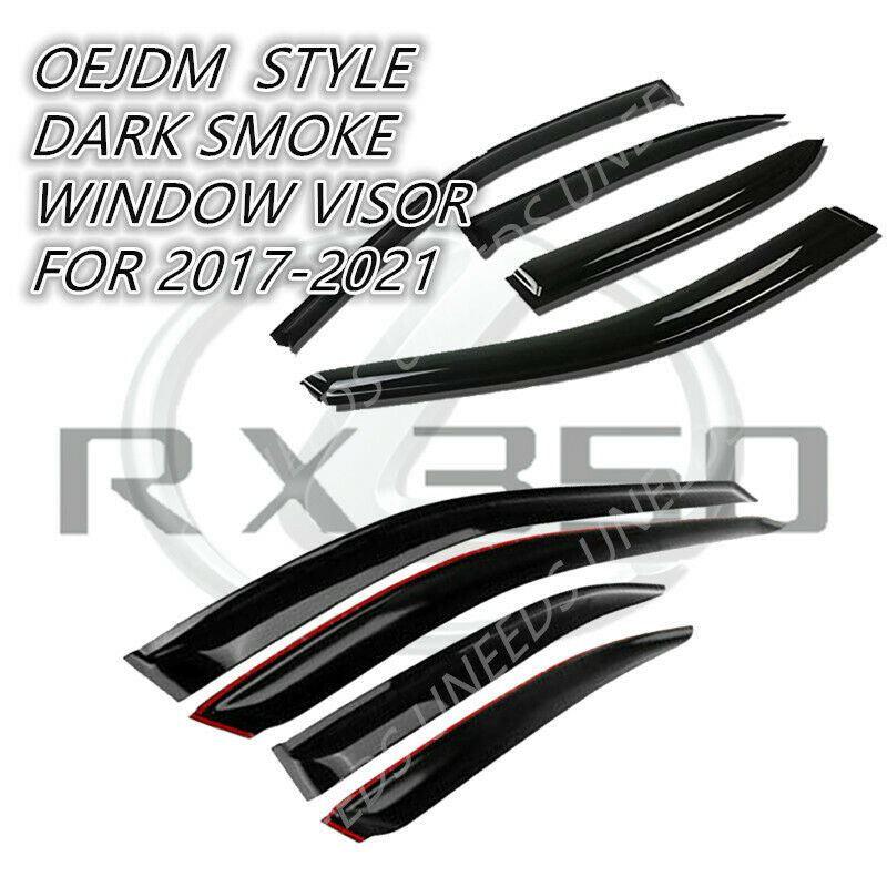 Fit 2016-2022 Lexus RX350 OE Style Vent Window Visors Rain Sun Wind Guards Shade Deflectors - Image 6