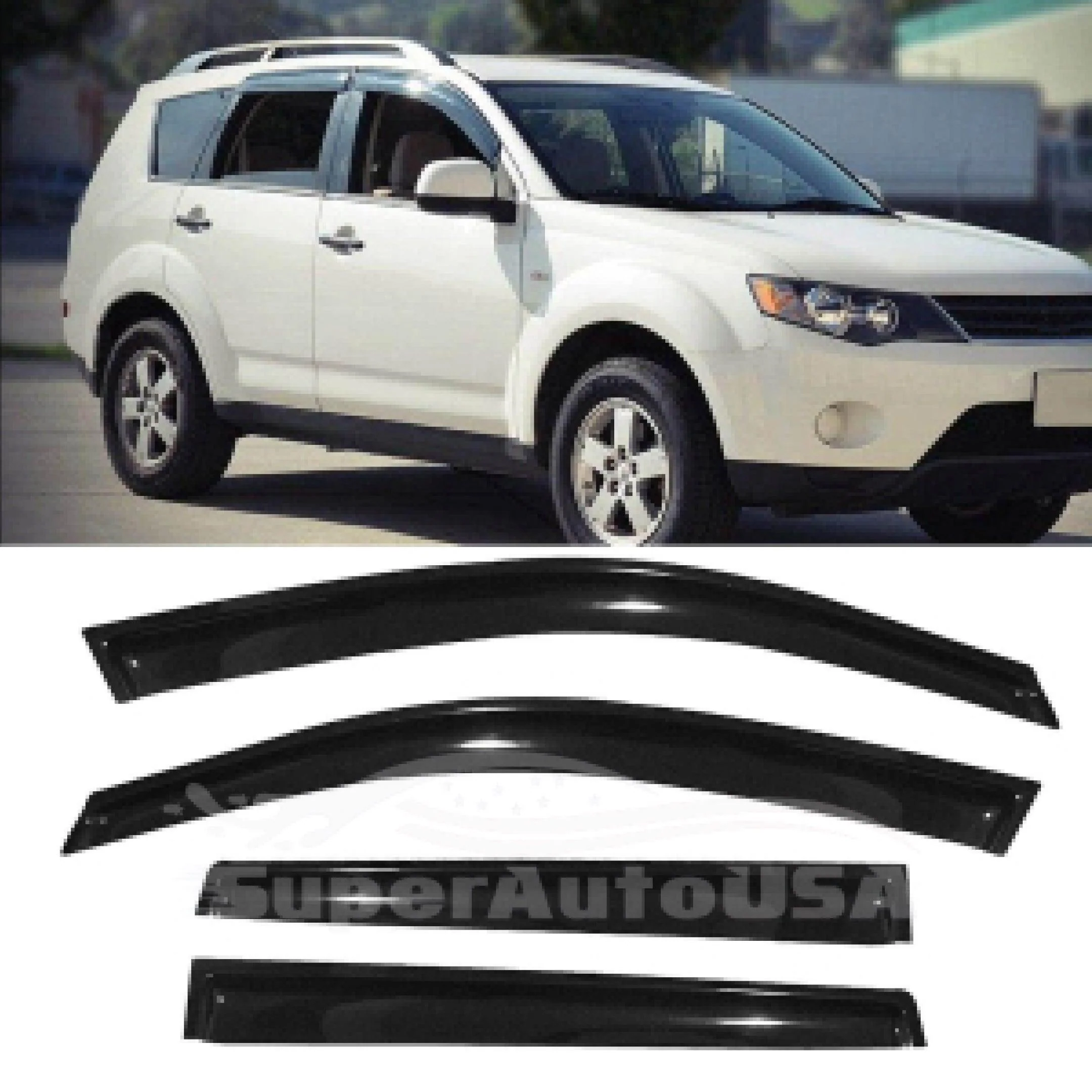 Fit 2016-2024 Nissan Kicks Out-Channel Vent Window Visors Rain Sun Wind Guards Shade Deflectors - Image 3