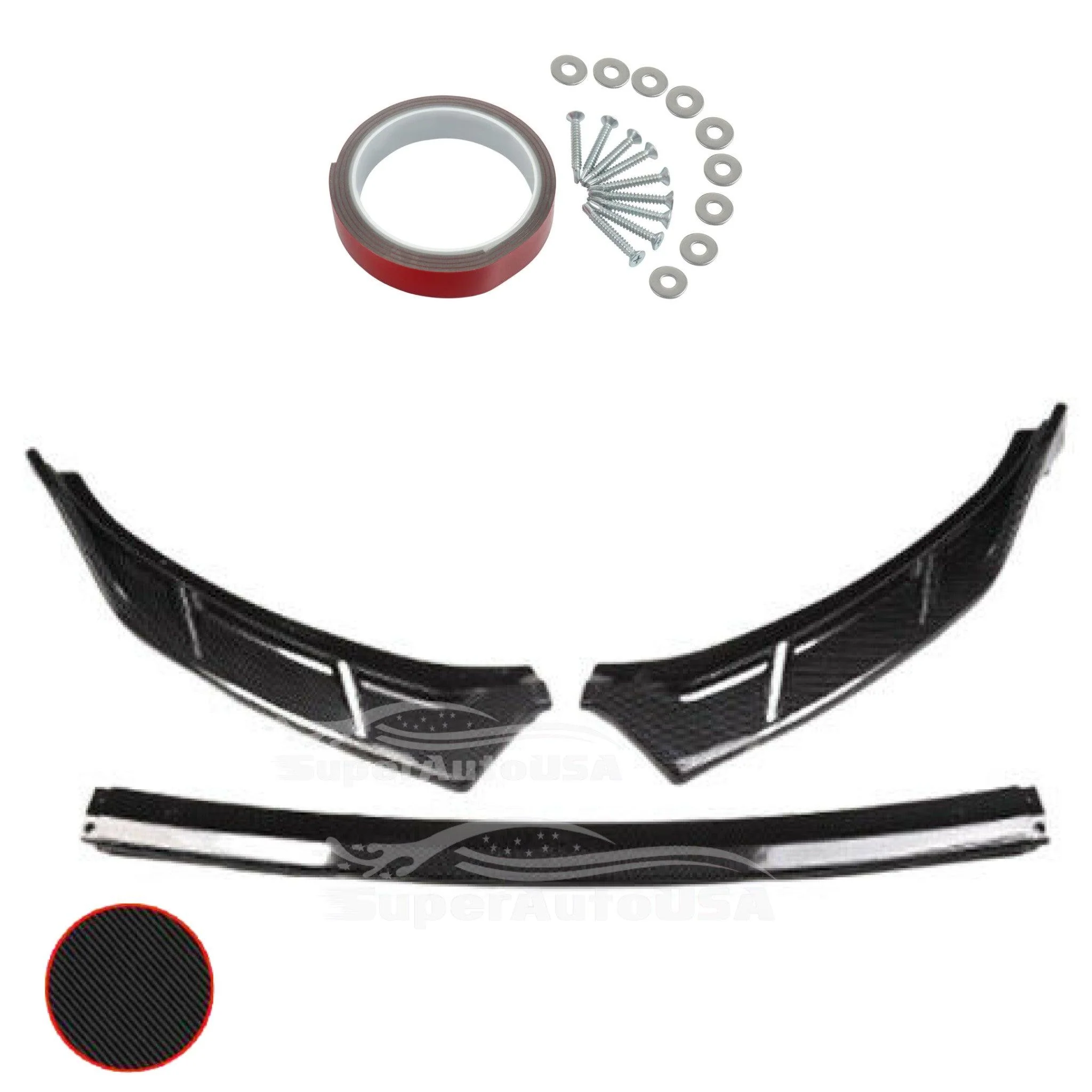 For K5 2021 2022 2023 Performance Style Front Bumper Lip Spoiler (Carbon Fiber Print) - Image 4