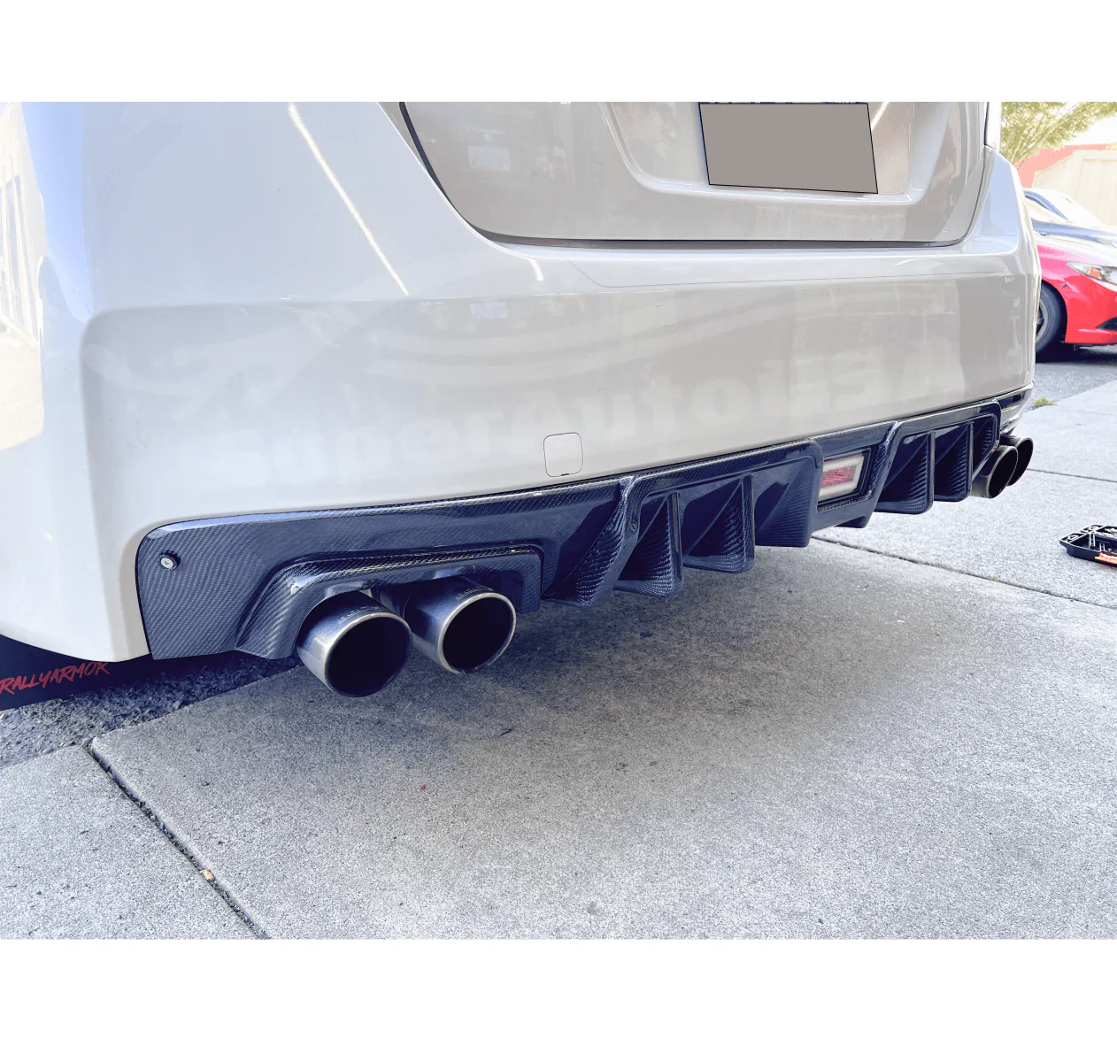 2015-2021 Subaru WRX STI VA - Carbon Fiber Front Lip & Rear Diffuser Set - Image 25