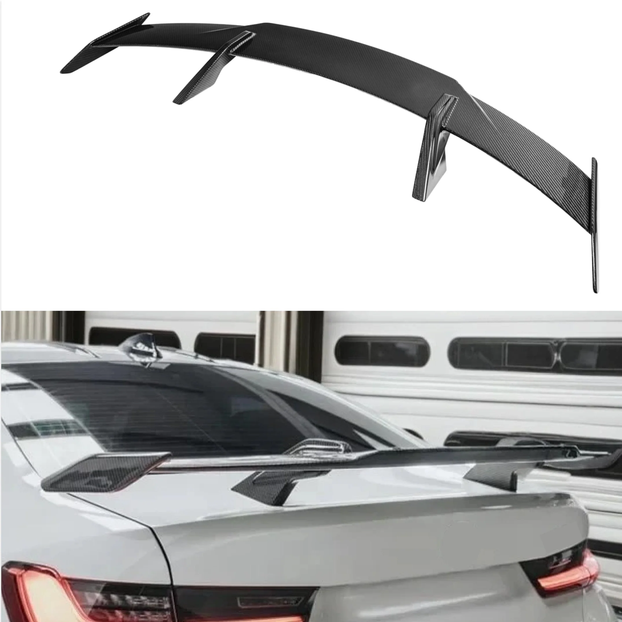 Real Carbon Fiber Rear Trunk Wing Spoiler Fits 2021-2025 BMW 4 Series G22 G26 G82 M4