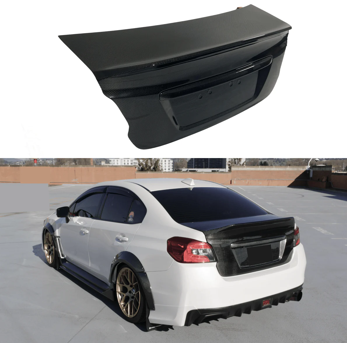 2015-2021 Subaru WRX STI VA - Carbon Fiber Duckbill Trunk Lid