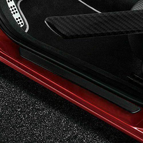 Set of 4 Universal Carbon Fiber Car Scuff Plate Door Sticker Panel Protector - Image 4