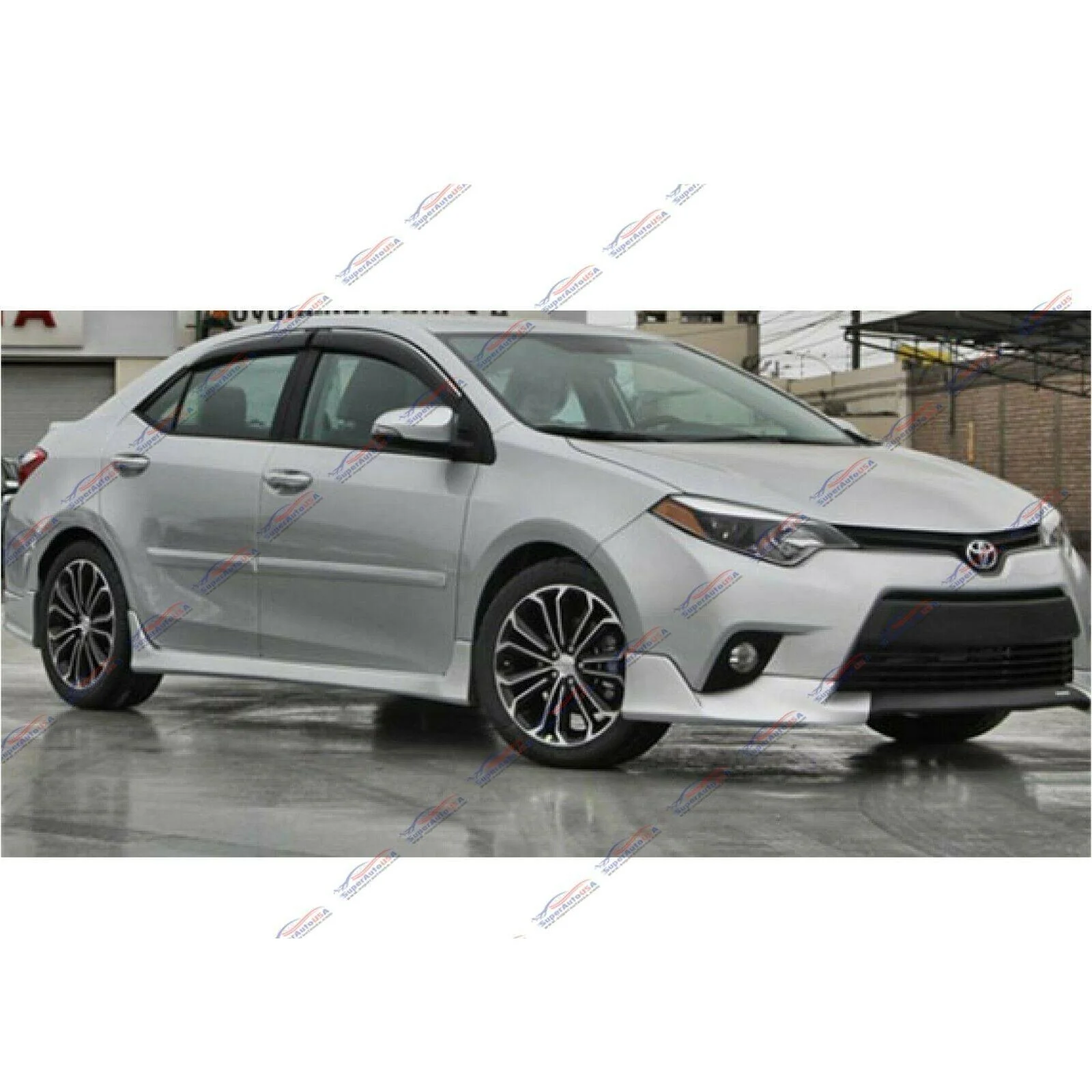 Fit 2014-2019 Toyota Corolla Side Body Skirts (Unpainted Matte Black) - Image 3