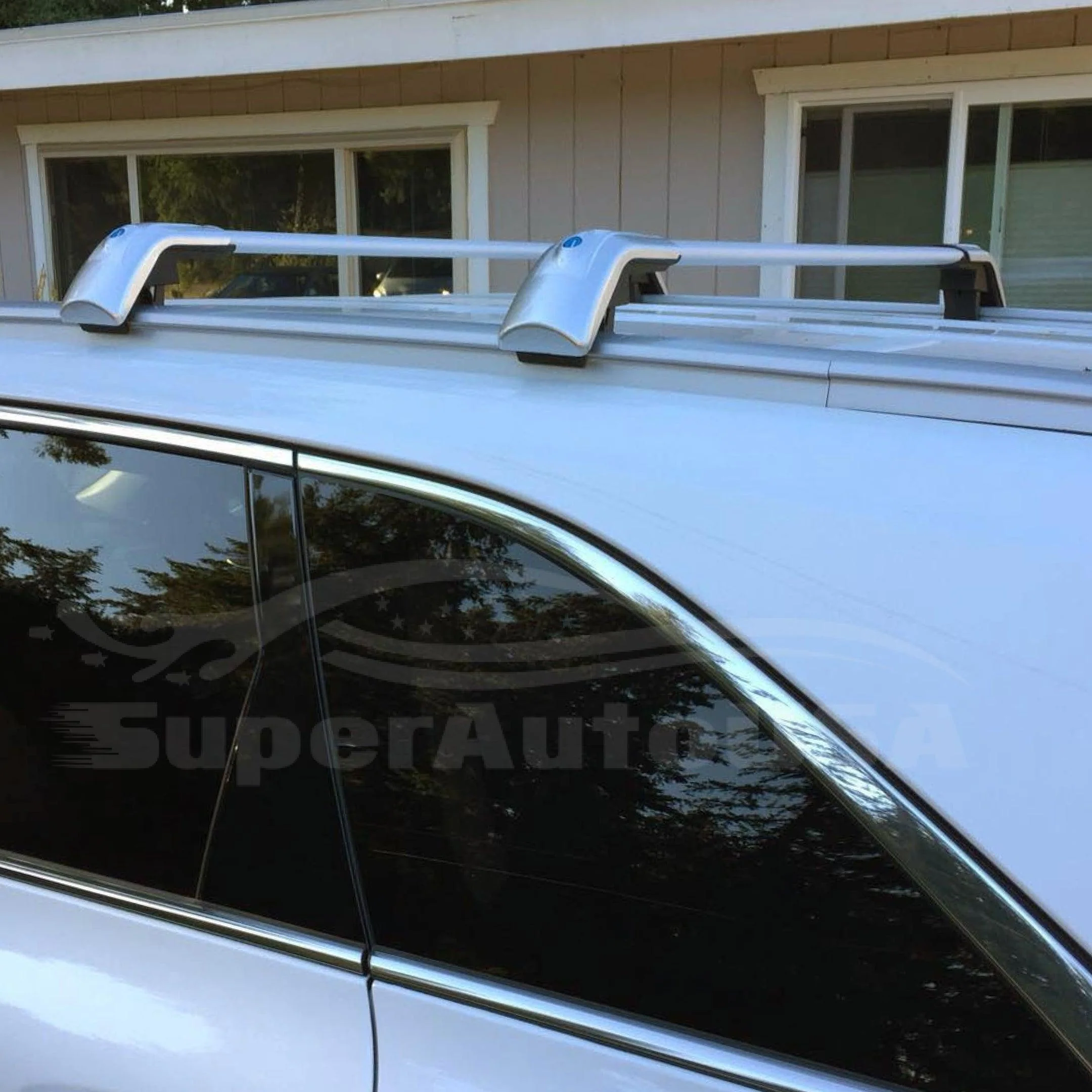 Fit 2011-2021 MINI COUNTRYMAN Baggage Luggage Cross Bar Silver Top Roof Rack - Image 2