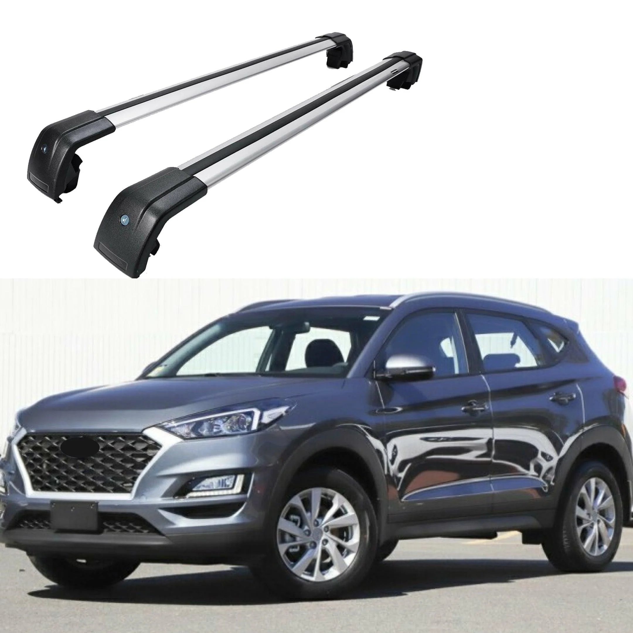 For Hyundai Tucson 2010-2020 Sliver Baggage Luggage Cross Bar crossbar