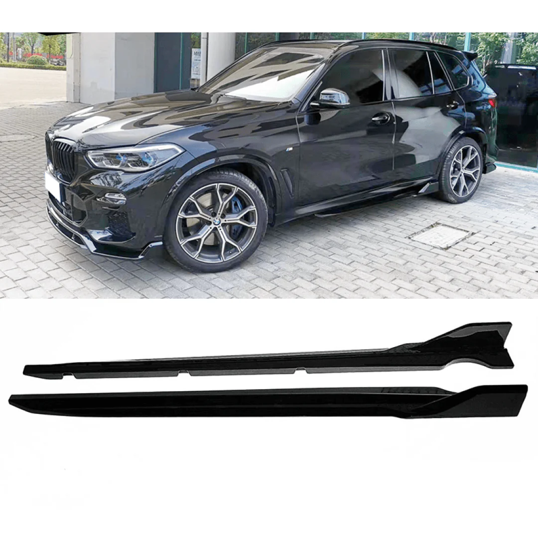 Body Side Skirts Lip Splitter ABS Glossy Black Fits BMW G05 X5 M Sport 2019-2024 - Image 5