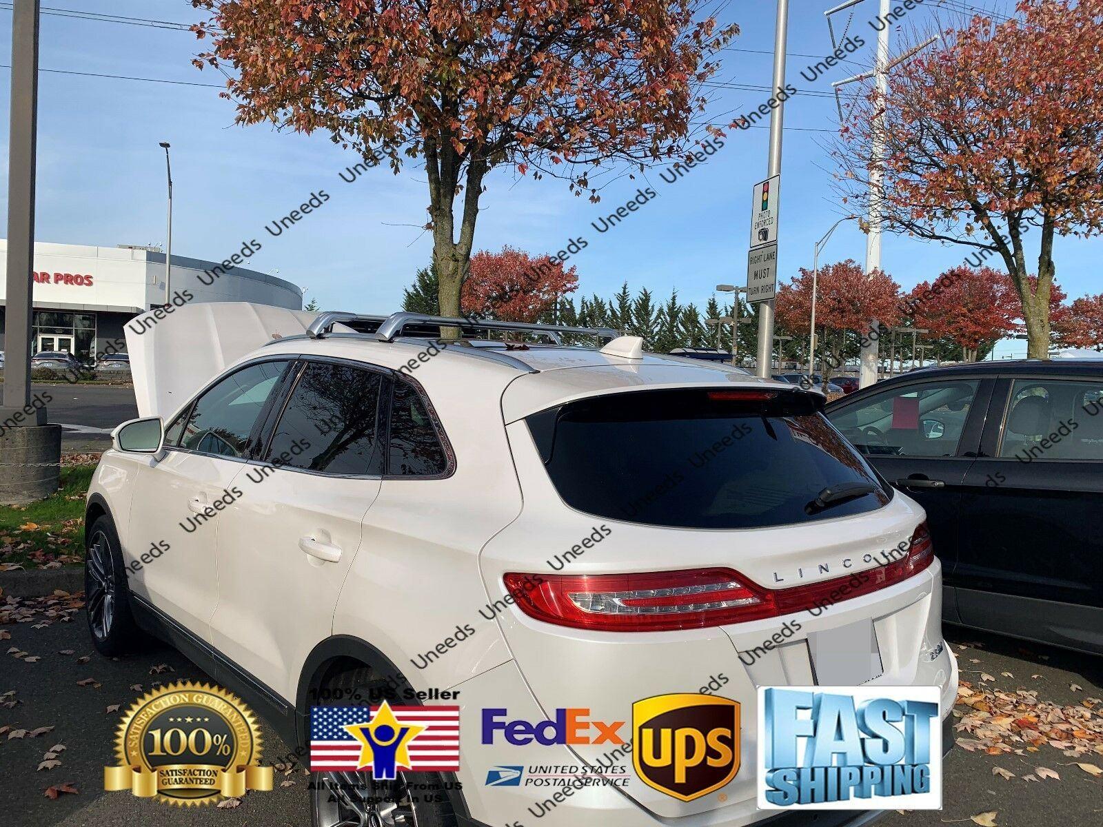 Fit 2014-2019 LINCOLN MKC Silver Baggage Luggage Cross Bar - Image 4