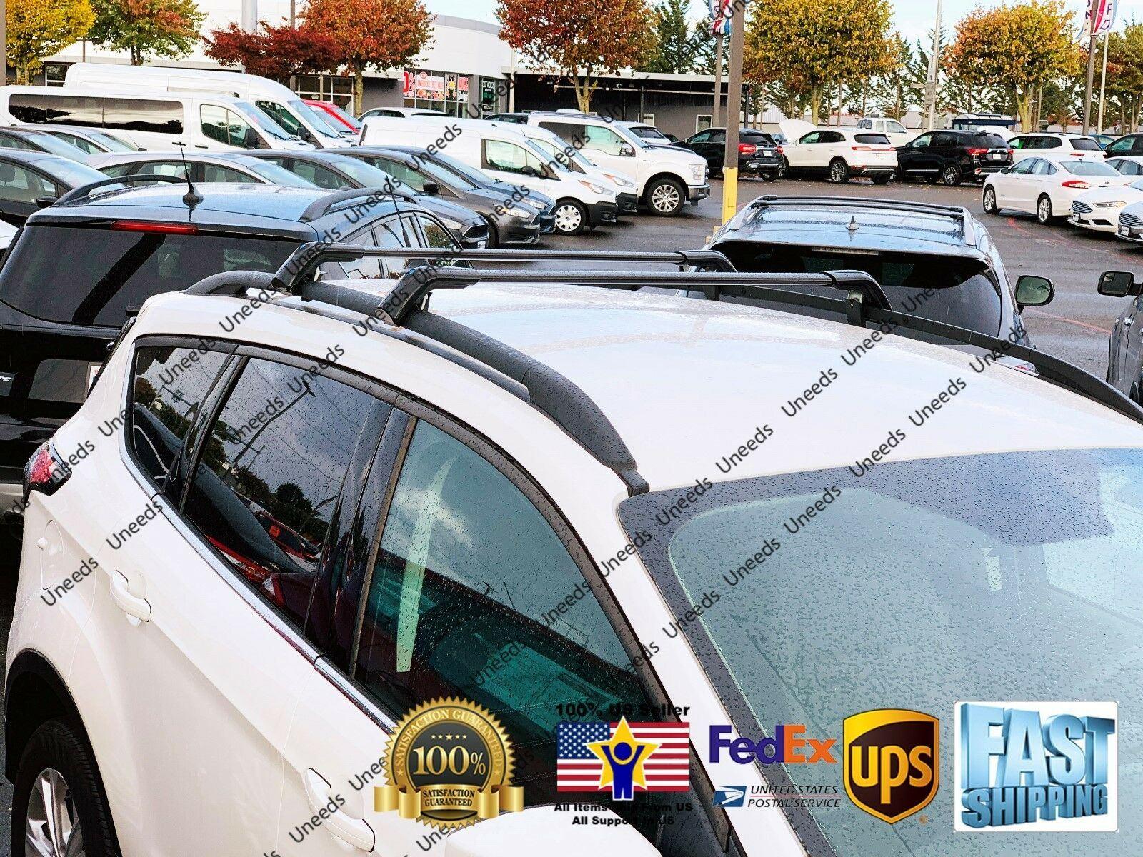 Fit 2013-2019 Ford Escape Baggage Luggage Cross Bar Black - Image 2