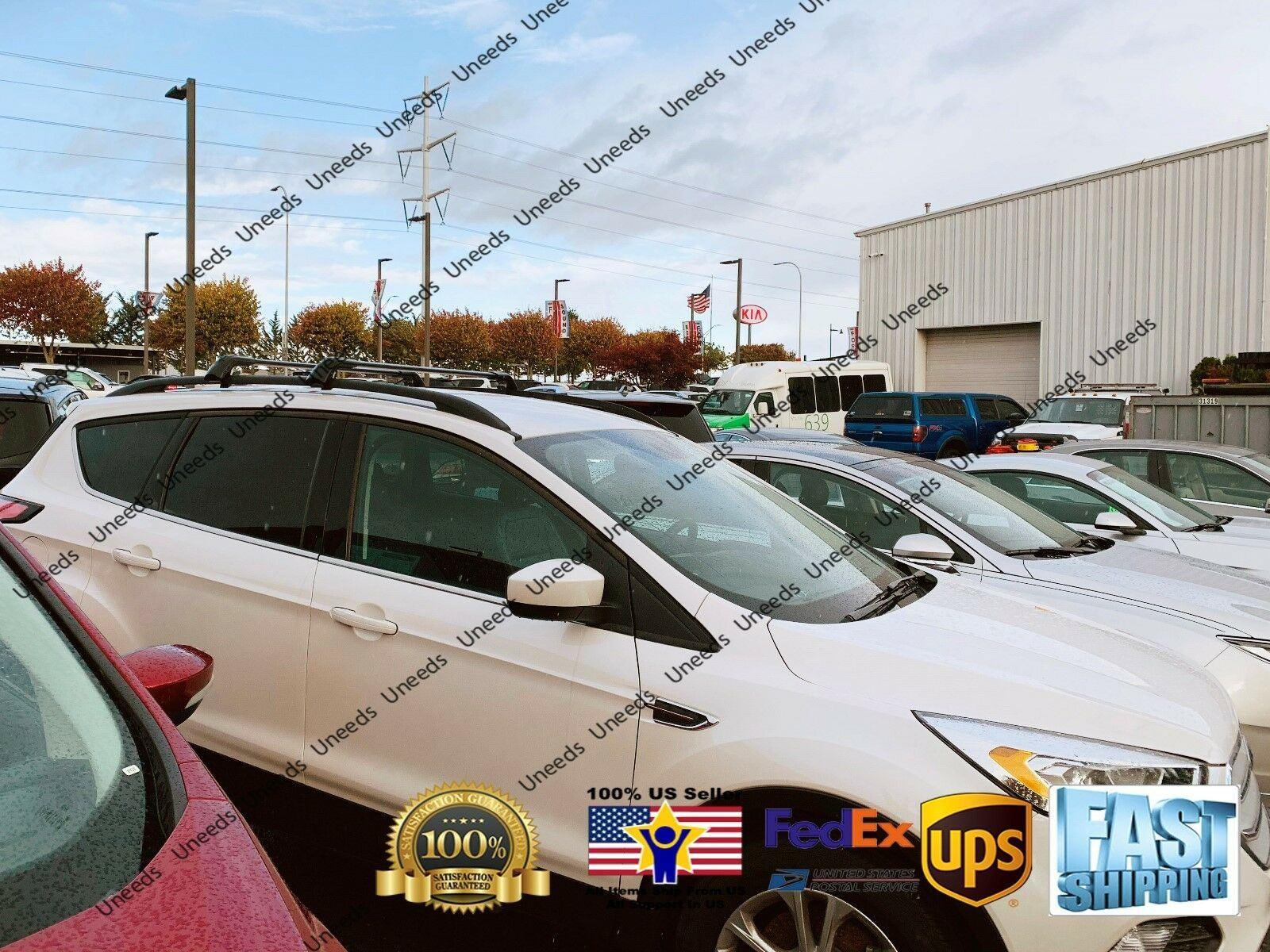 Fit 2013-2019 Ford Escape Baggage Luggage Cross Bar Black - Image 4