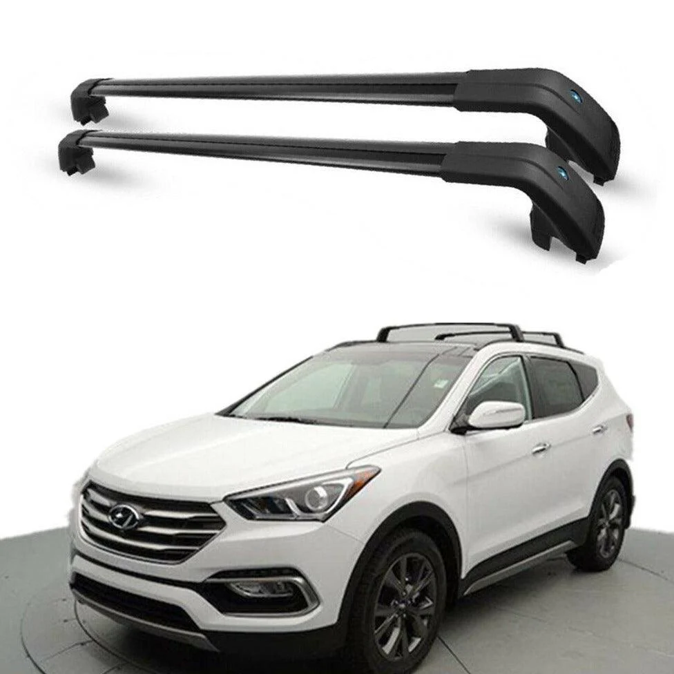 For Hyundai Santa Fe Sport 2013-2021 Baggage Luggage Cross Bar Black
