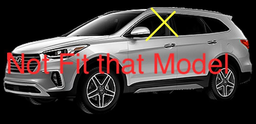 For Hyundai Santa Fe Sport 2013-2021 Baggage Luggage Cross Bar Black - Image 3