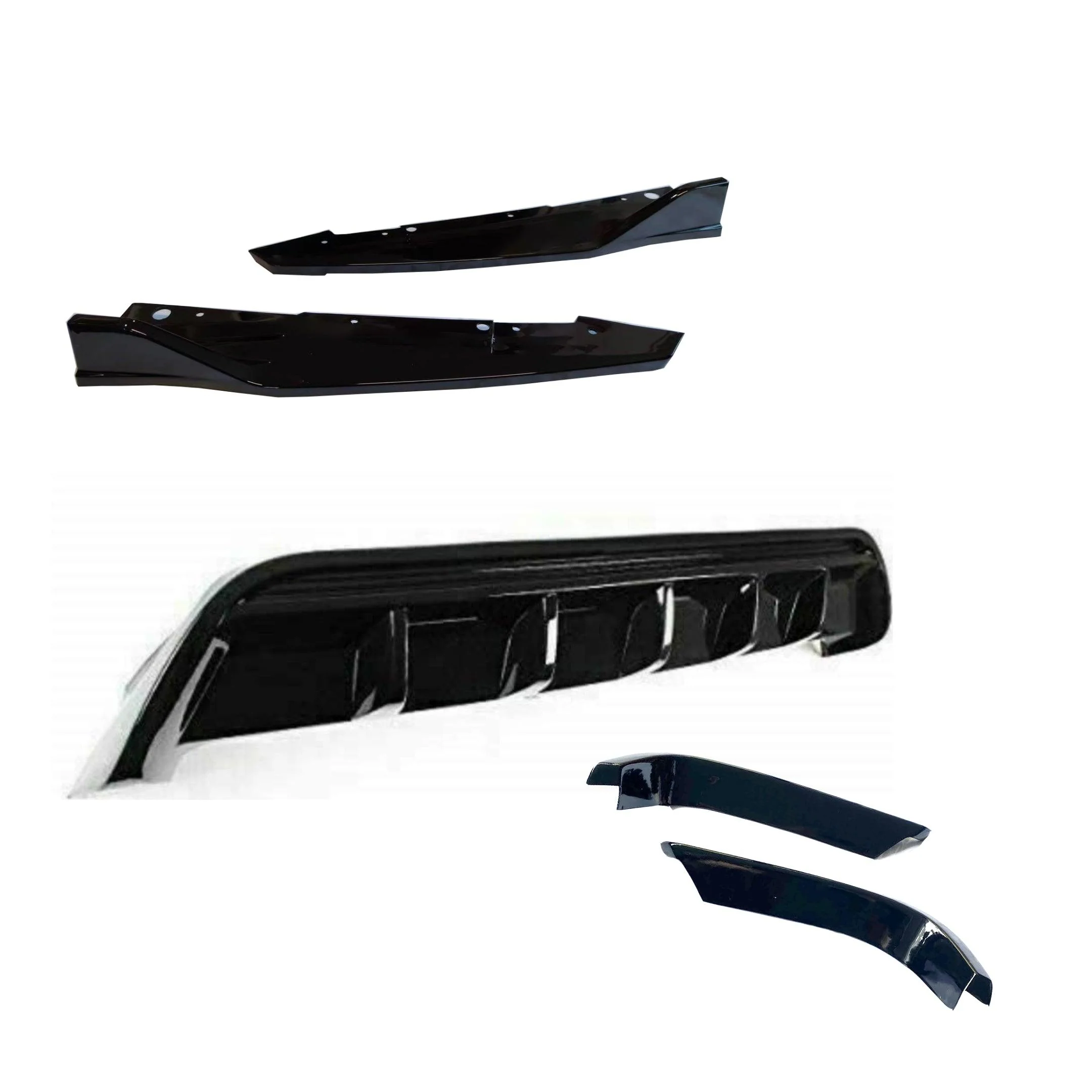 TRD Style Rear Diffuser Bumper lip Spoiler Body Splitter & Rear corner splitters Fits Toyota Camry 2018-2024 - Image 14