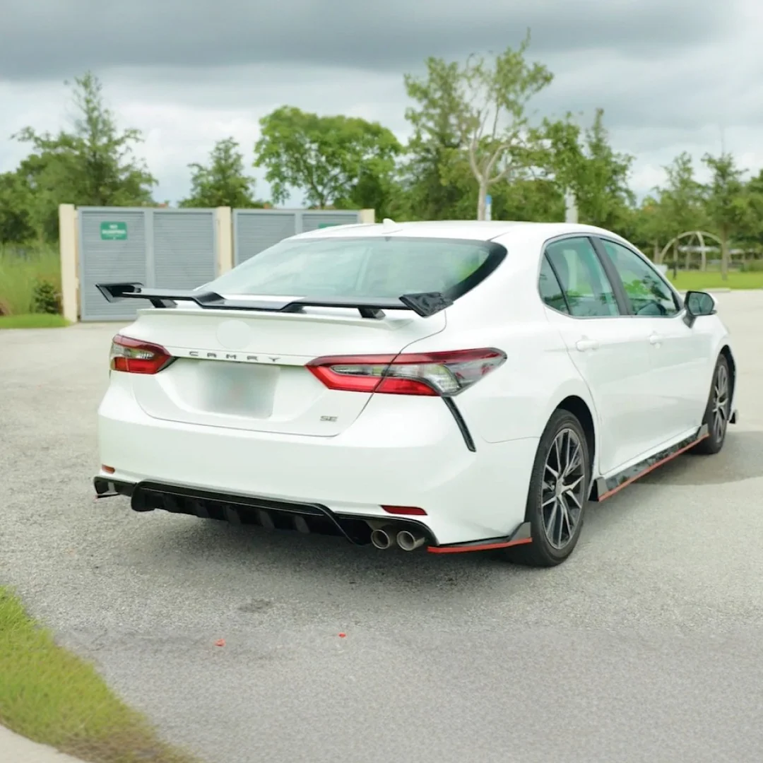 TRD Style Rear Diffuser Bumper lip Spoiler Body Splitter & Rear corner splitters Fits Toyota Camry 2018-2024 - Image 3