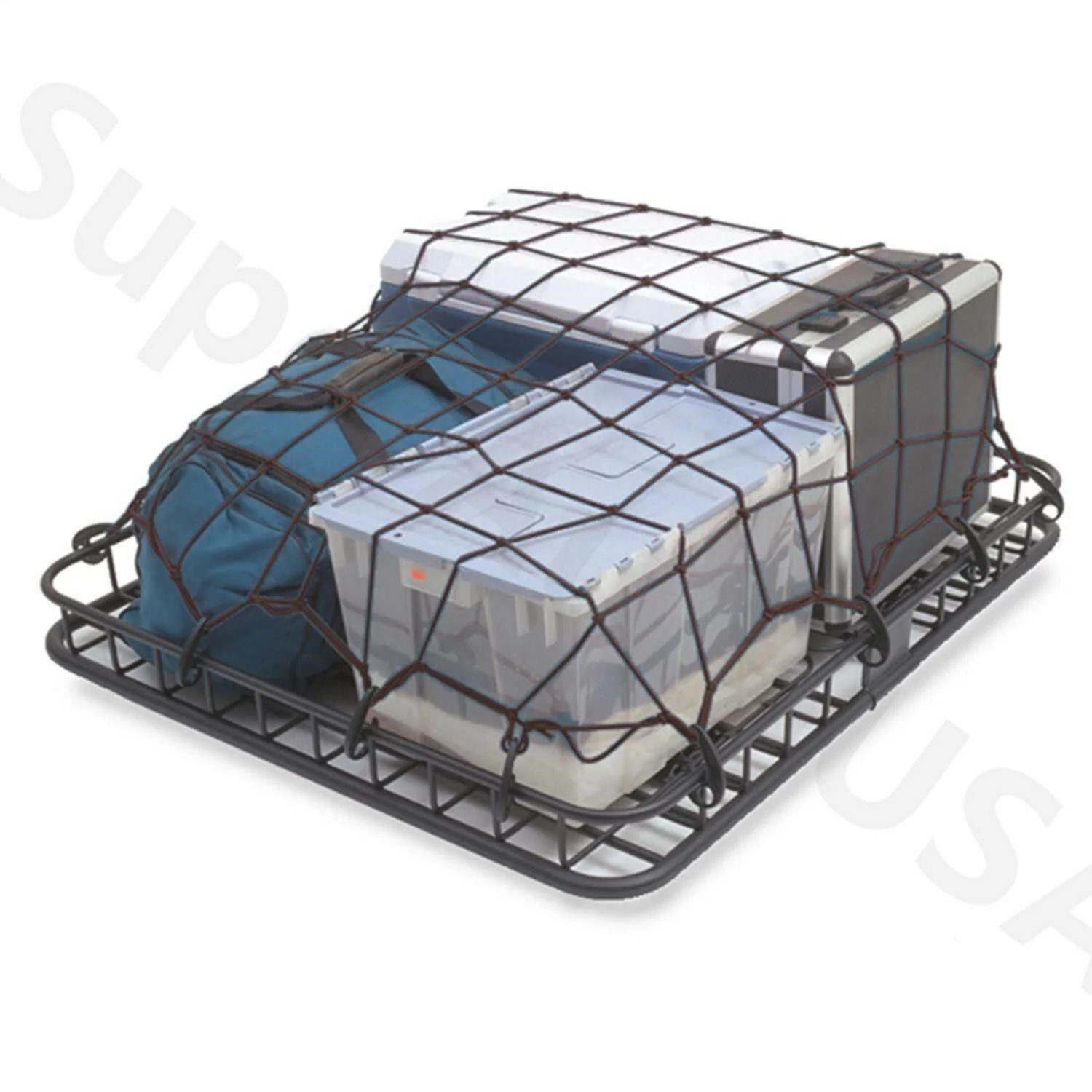Universal SUV Cargo Net, Rugged Ridge, Roof Rack Stretch Net, Solid for Ford US - Image 2