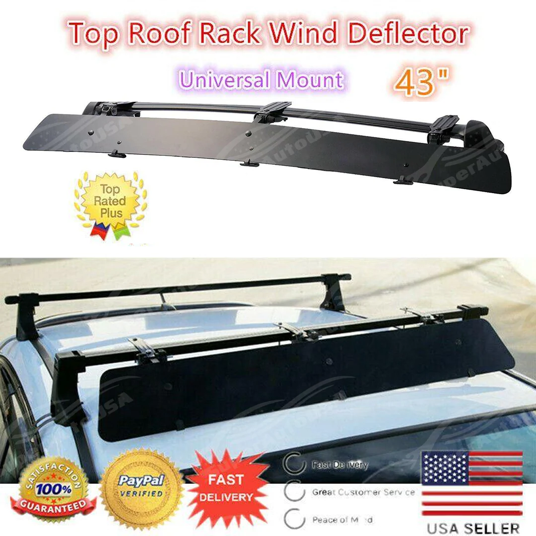 Universally Mount Fit Rooftop 43" CrossBar Wind Fairing Air Deflector Kit - Image 3