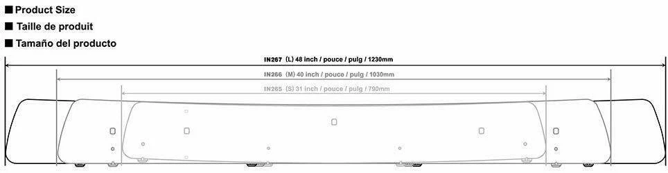 Universally Mount Fit Rooftop 43" CrossBar Wind Fairing Air Deflector Kit - Image 8