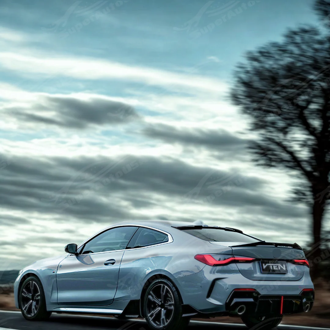 VTEN Side Body Skirt Splitter Under Spoiler Rocker Panel Bottom Extension Lip Fits BMW 4 Series G22 G23 2021-2025 - Image 13