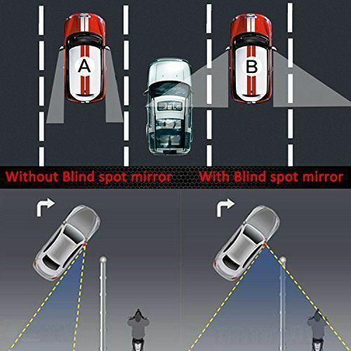 Universal 2PCS White Blind Spot Mirror Wide Angle Rear View Car Side Mirror - Image 6