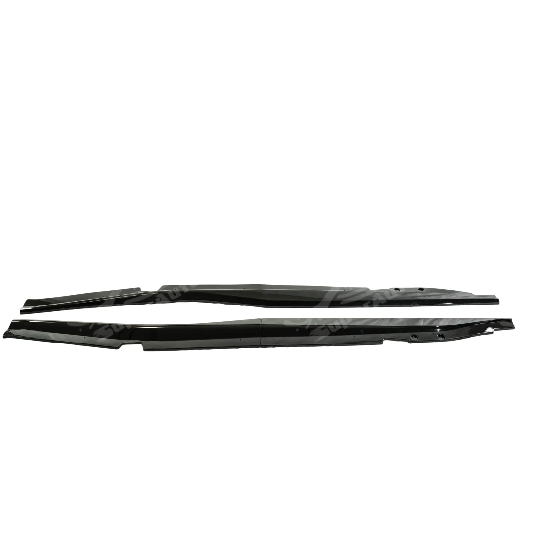 Z06 Style Carbon Fiber Print/Gloss Black Side Skirt Rocker Panels For 2014-2019 Chevrolet Corvette C7 - Image 15