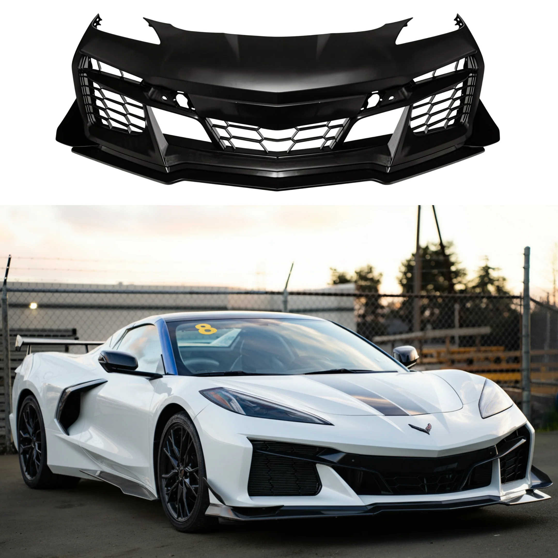 Z06 Style Front Bumper Fits 2020-2026 Chevrolet Corvette C8