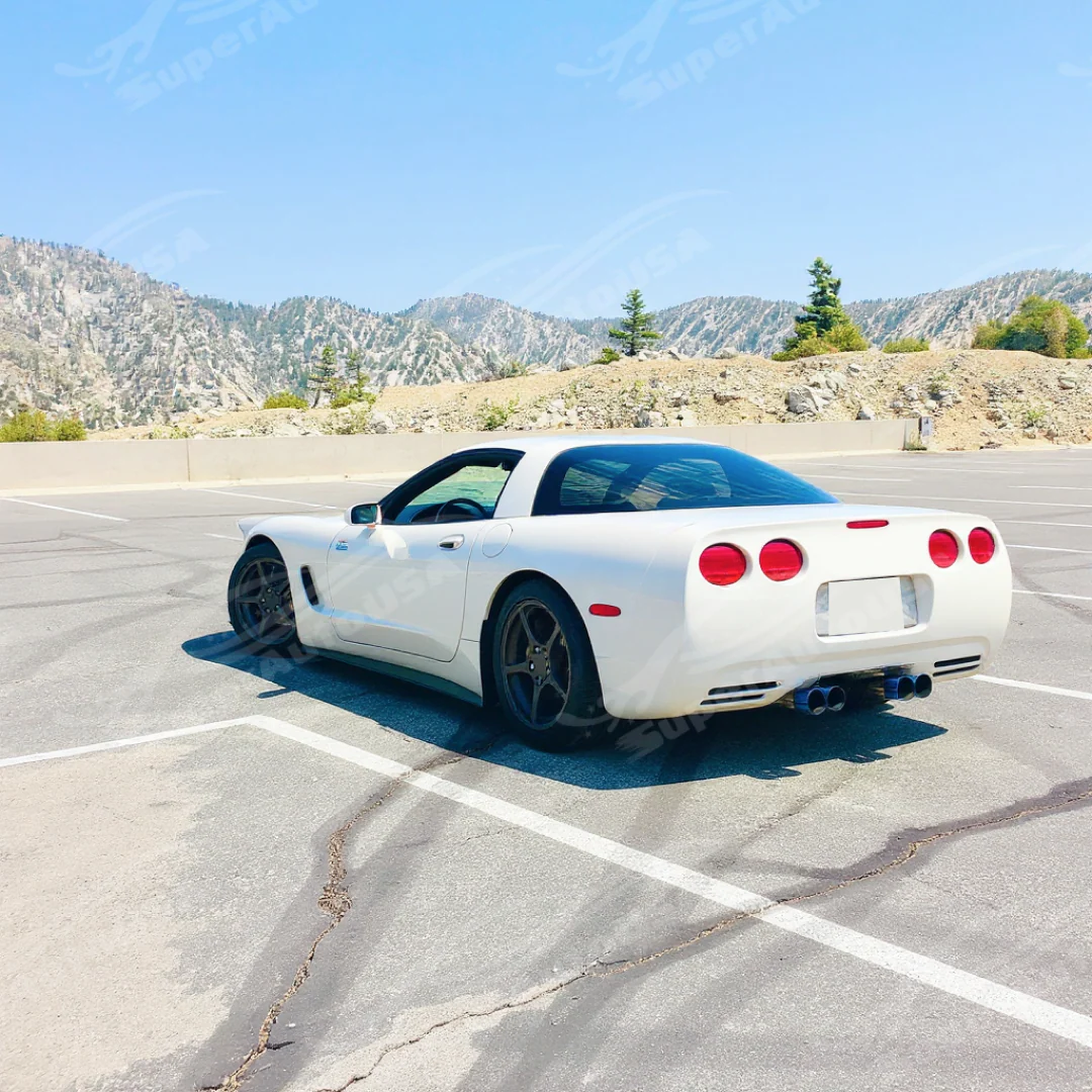 ZR1 Style Glossy Black Side Skirt Rocker Panel Pair For 1997-2004 Chevrolet Corvette C5 - Image 4